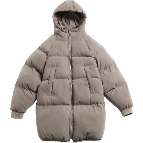 Cotton-padded New Winter down Feather Cotton-padded Clothes Korean-style Stylish Loose-Fit Medium-length