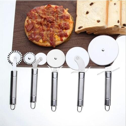 Stainless Steel Pizza Cutter Steel Handle Pizza Wheel Knife Baking Tool Pizza Hob Cake Knife Wheel Kitchen Tools