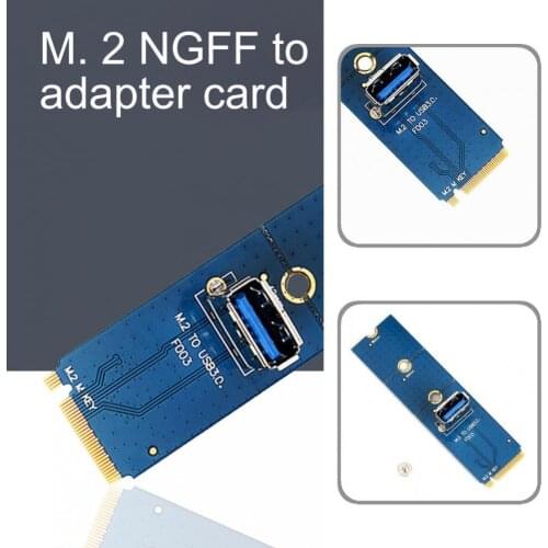 Riser Card Fine Workmanship Useful Plug Play M.2 NGFF to USB 3.0 PCI-E X4 Adapter Card
