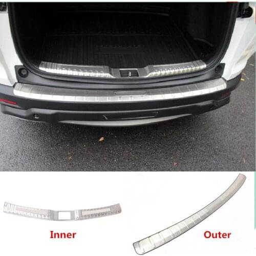 Fit For Honda CR-V 2017-2018 Inner&Outer Rear Trunk Bumper Sill Guard Protector 2pcs
