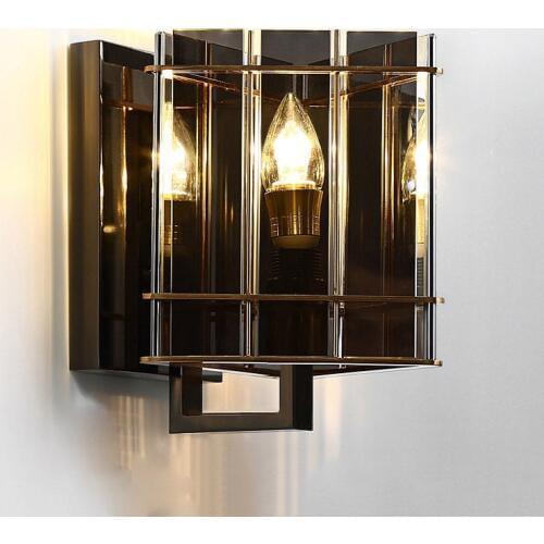 Post modern Simple Creative Personality Bedroom Bedside lamp Wall lamp Aisle Corridor Living room Model room Crystal E14 bulb