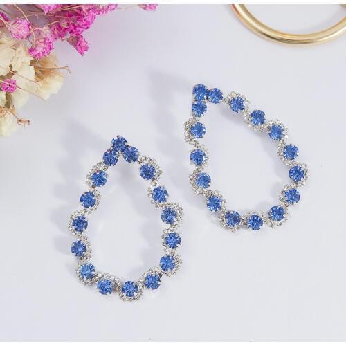 2019 New Arrival Crystal Trendy Round Women Dangle Earrings Korean Earrings Simple Earrings For Female Jewelry
