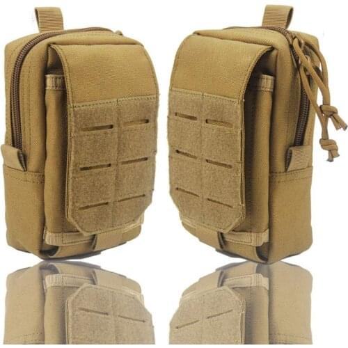 Tactical Waist Pack Bag Molle Pouch Fanny Pack Pocket Velcro for Outdoor Sports Phone Pouch Bag for 5-7inch