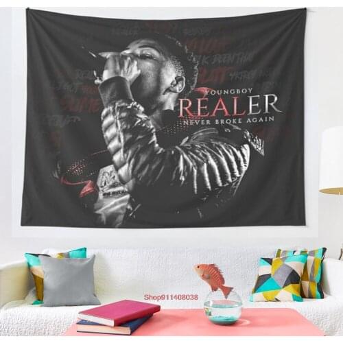 YoungBoy Never Broke Again Realer tapestry Wall Hanging Tapestries for Living Room Bedroom Home Decor