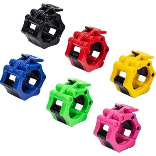 1 Pair 25mm Spinlock Collars Barbell Collar Lock Dumbell Clips Clamp Weight lifting Bar Fitness Body Building Gym Dumbbell