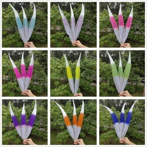100 pcs 10 Colors Natural Silver Pheasant Tail Feather 65-70cm/26-28inches For Wedding Christmas Home Craft New Year Decoration
