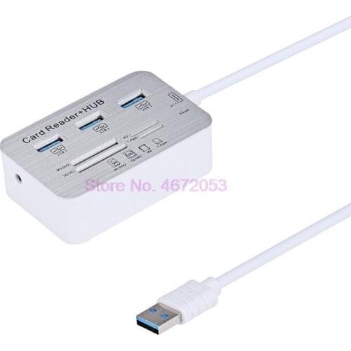 100pcs/lot USB Hub 3.0 Type C Hub USB 3.0 Splitter 3 Ports Multi USB-C HUB Multiple SD/TF Speed Card Reader For PC Laptop