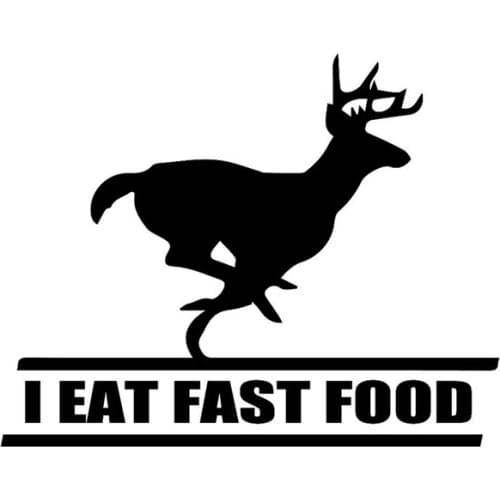 15.6cm*12.2cm I Eat Fasht Food Fashion Car-Styling Vinyl Car Sticker