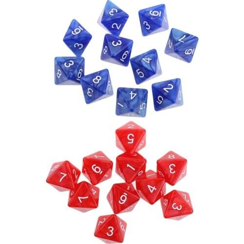 20pcs Acrylic 8 Sided D8 Dices Dies for D&D RPG Board Game Favours
