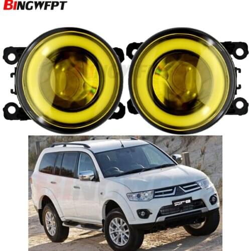 2x Car Accessories LED Front Fog Light Angel Eye For Mitsubishi Pajero Sport /Montero Sport/Nativa/Prajero For Mitsubishi Triton
