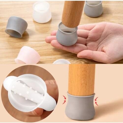 4/8Pcs PVC Furniture Chair Leg Protection Cover Table Feet Pad Leg Floor Protection Silicone Anti-slip Table Legs Home Tools