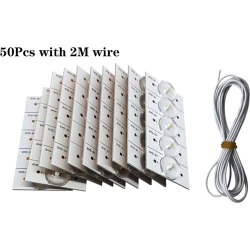 100PCS 3V SMD Lamp Beads with Optical Lens Fliter for 32-65 inch LED TV Repair