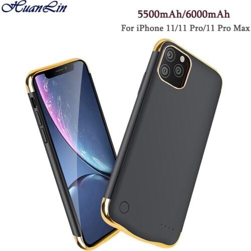 5500mAh/6000mAh Power Bank Pack Case For iPhone 11 Pro Max Battery Charger Ultra-Thin Shell Back Cover For iPhone 11 /11 Pro