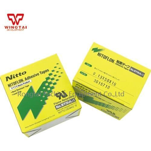 973ul-s 10Pcs T0.13mm*W50mm*L10m Nitto PTFE Film Tape Heat Resistance Silicone Adhesive Tape