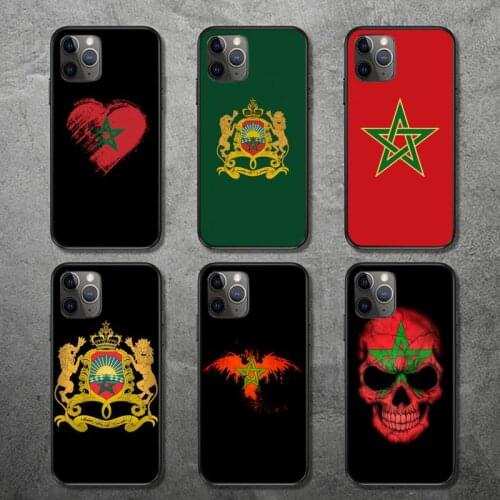 Morocco Flag Coat Of Arms Phone Case for iPhone 12 11 mini pro XS MAX 8 7 6 6S Plus X 5S SE 2020 XR