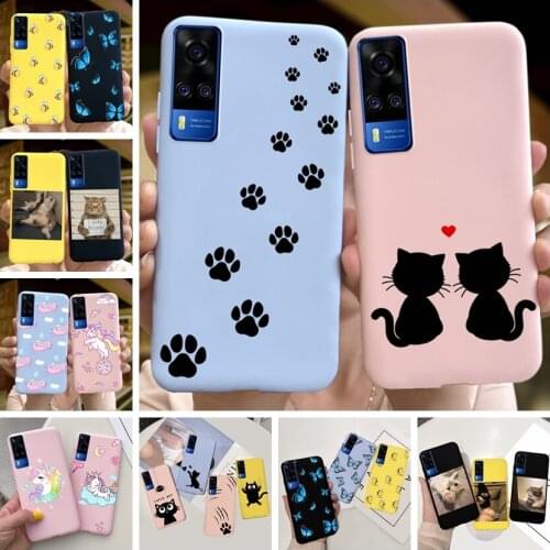 Cute Animals Printed Case For Vivo Y51 2020 Y51a Soft Silicone Candy TPU Phone Cover Back Cases For Vivo Y51a 51 51a V2030 V2031