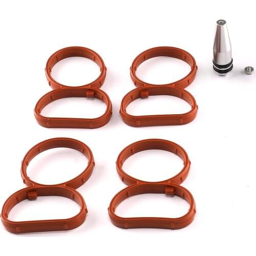 For BMW N47 Intake Swirl Flap Delete Blank Plug Bung Metal With Manifold Gaskets
