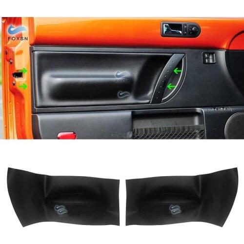 For VW Beetle 1998 1999 2000 2001 2002 - 2010 Car Front Door Handle Armrest Panel Microfiber Leather Cover Protective Trim