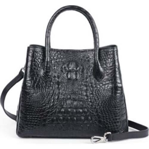 Dongou Siam crocodile Female bag Genuine leather handbag crocodile skull skin Ms. Inclined shoulder bag women handbag