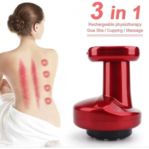 Electric Body Massage Cupping Stimulate Acupoint Body Slimming Massager Guasha Scraping Heat Massage Negative Pressure Tools
