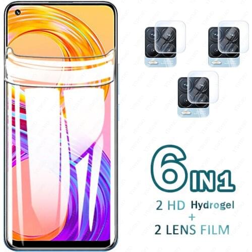 On realmi 8 7 6 pro hydrogel film for oppo realme 8 pro 8pro anti-scratch front screen protector camera film glass realmy8pro