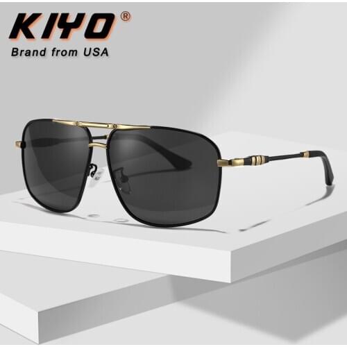KIYO Brand 2020 New Men Round Metal Day and Night Photochromic Polarized SunglassesSun Glasses UV400 Driving Eyewear 2872