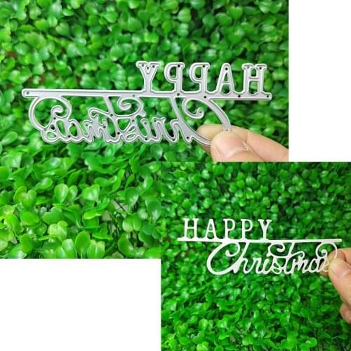 Metal cutting die suitable for Christmas DIY scrapbook greeting card album making 3D creative words blessing 2021 NEW