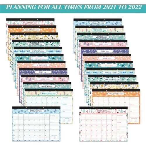 2021-2022 Desk Calendar Bonus 2 Sheets Event Stickers 2 Years Monthly Planner Runs from January 1,2021 to 31, 2022 Desk Calendar