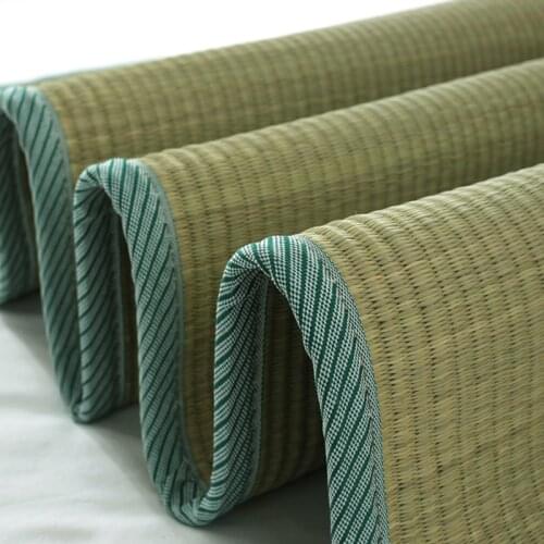 Natural Handmade Straw Mat 1.8 Double Bed 1.5 M Dormitory Students Single 1.2 Double-Sided Thickened White Linen Mat