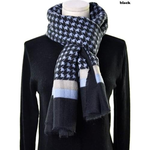 2021 Fashion Newest Warm Houndstooth Printed Pattern Wool Acrylic Scarf 3Colors 10pcs/lot