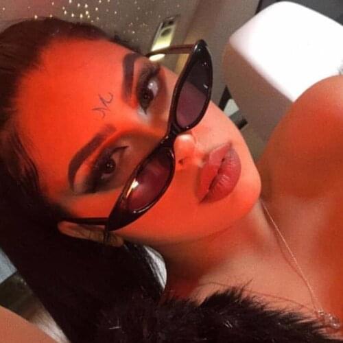 Vintage Small Cute Sexy Ladies Cat Eye Sunglasses Women Retro Cheap Narrow Brand Designer Oval Round Sun Glasses Female UV400