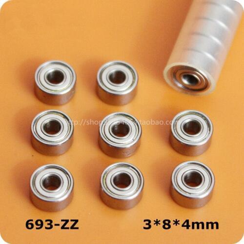 [CM693ZZ-P6]Free Shipping 10pcs Chrome steel ABEC-7 level high speed micro ball bearing 693zz W639/3zz 3*8*4
