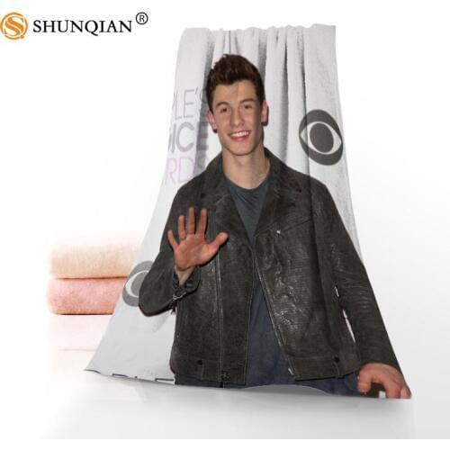 Custom shawn mendes Towels Microfiber Fabric Popular Face Towel/Bath Towel Size 35x75cm, 70x140cm Print your picture