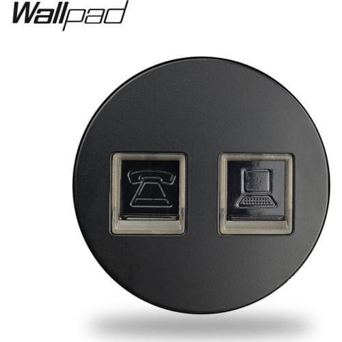 L6 Black White Grey Gold Telephone RJ11 & CAT6 RJ45 Internet Data Computer Wiring Outlet Socket Modular DIY Free Combination