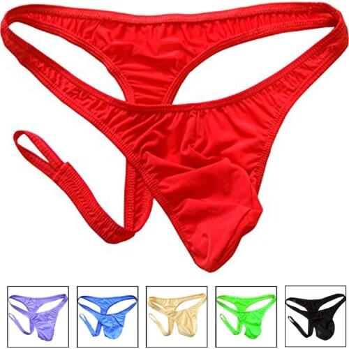 Hot new Personality Mens Gay Thongs Men G Strings Men Penis Sexy Underwear Ultra Tight Thong Pouch nylon jockstrap gay underwear