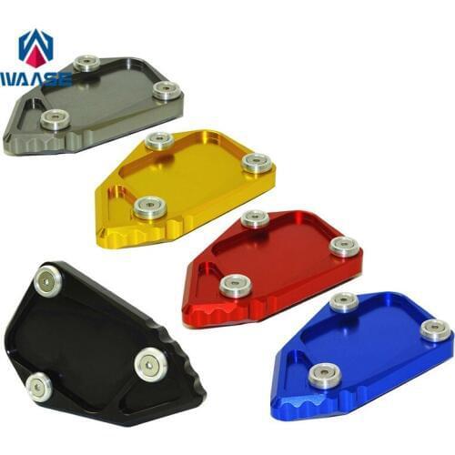 Waase Motorcycle Kickstand Foot Side Stand Extension Pad Support Plate For BMW R1200GS ADV 2008 2009 2010 2011 2012