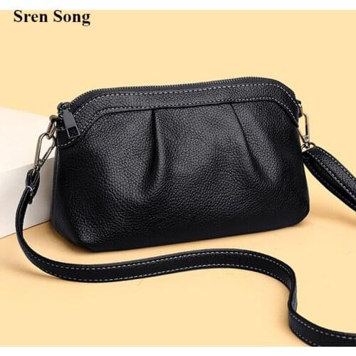 Female Fold Handbags Ladies Pu Leather Shoulder Bags 2021 New Messenger Bags Fashion Solid Color Designer Brand Casual Bags