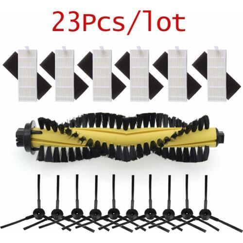 1*Brush+6*HEPA Filter+6*Sponge+10*Side Brush for ILIFE Robot Vacuum Cleaner Parts polaris chuwi ilife A4 A4s T4 X432 X430 X431