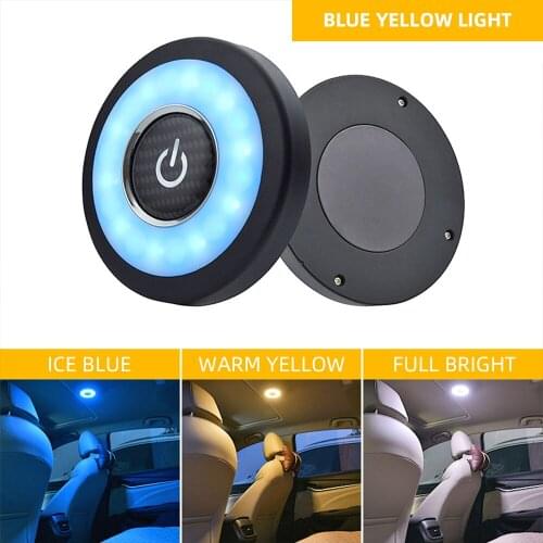 1PCS Wireless Led Usb Car Interior Ceiling Dome Light Reading USB Charging Roof Magnet Lamp Touch Type Night Light Rechargeable