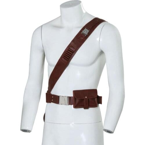 1pcs The Mandalorian Leather Belt With Gun Holster Cosplay Props Replica for Adults Size S-L