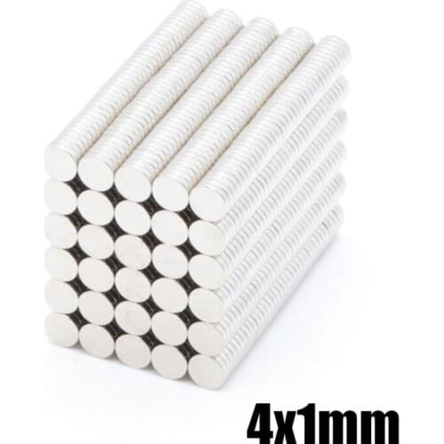 100 pcs 4x 1mm N50 Neodymium Magnets Rare Earth Round Supper Strong Grade