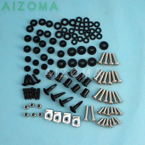 105 Pieces Motorcycle Complete Bolts Washers Screws Nuts Full Body Fairing Install Kit For Honda CBR600F4 CBR600F4i 1999-2006 07