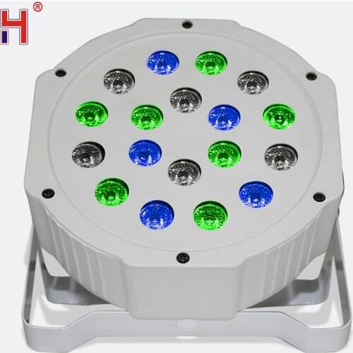 18X3W Lyre RGB Wash LED Flat PAR Uplighting By Sound Activated DMX Control Stage Lighting Effect For DJ Party