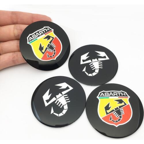 4pcs 56.5mm Car Wheel Center Hub Cap Cover Sticker Rim Emblem For Fiat Punto Abarth 500 124 Stilo Ducato Palio Car Accessories