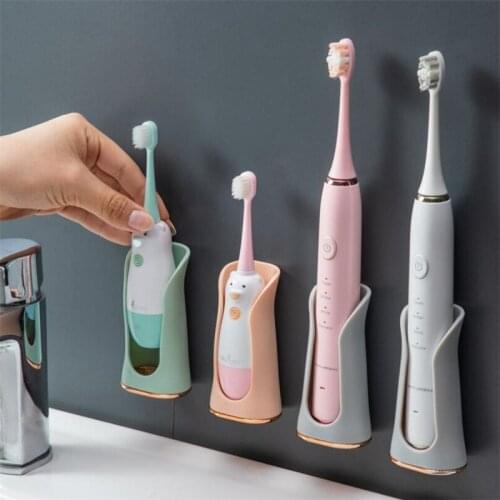 Bathroom Accessories Silicone Electric Toothbrush Holder Wall Mounted Tooth Brush Organizer Storage Stand Rack