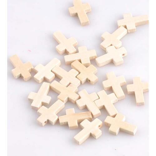 22x15mm 50pcs Natural Wooden Faceted Wooden Cross Geometric Spacer beads For Jewelry making Handmake DIY Accessory MT1446X