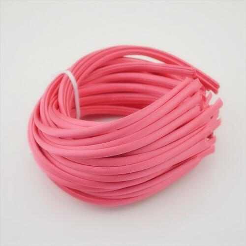 2018 Girls 1CM Color Satin Covered Resin Hairbands Ribbon Covered Kids Headbands Children Hair Accessory 4pcs 20colors