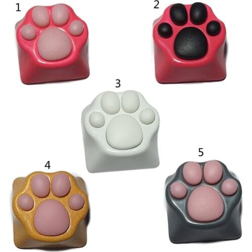 Personality Customized ABS Silicone Kitty Paw Artisan Cat Pattern Paws Pad Keyboard keyCaps for Cherry MX Switches