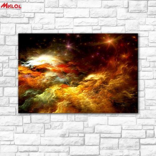 Large Wall Art,unreal clouds,Restaurant study Bedroom Decor Wall oil Painting Print Nice wall picture for living room no frame 2