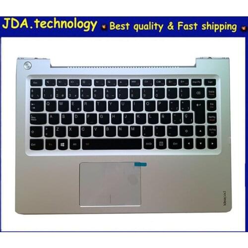 MEIARROW New for lenovo U330 U330P U330T SP Spanish keyboard bezel Palmrest topcase Upper cover Silver,Backlight 90203545